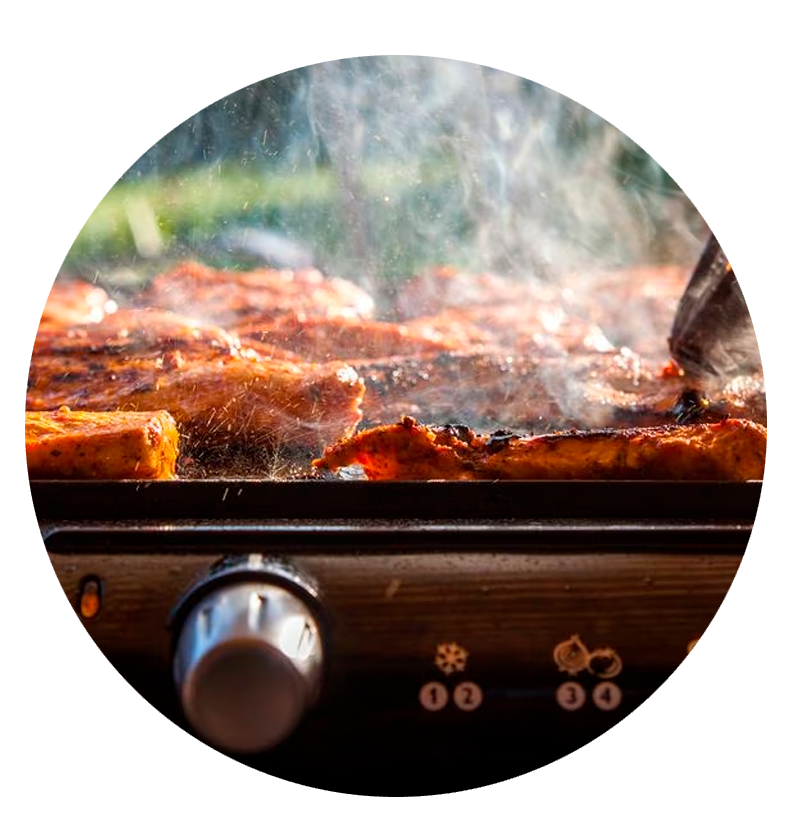 parrilladas con sistema de gas